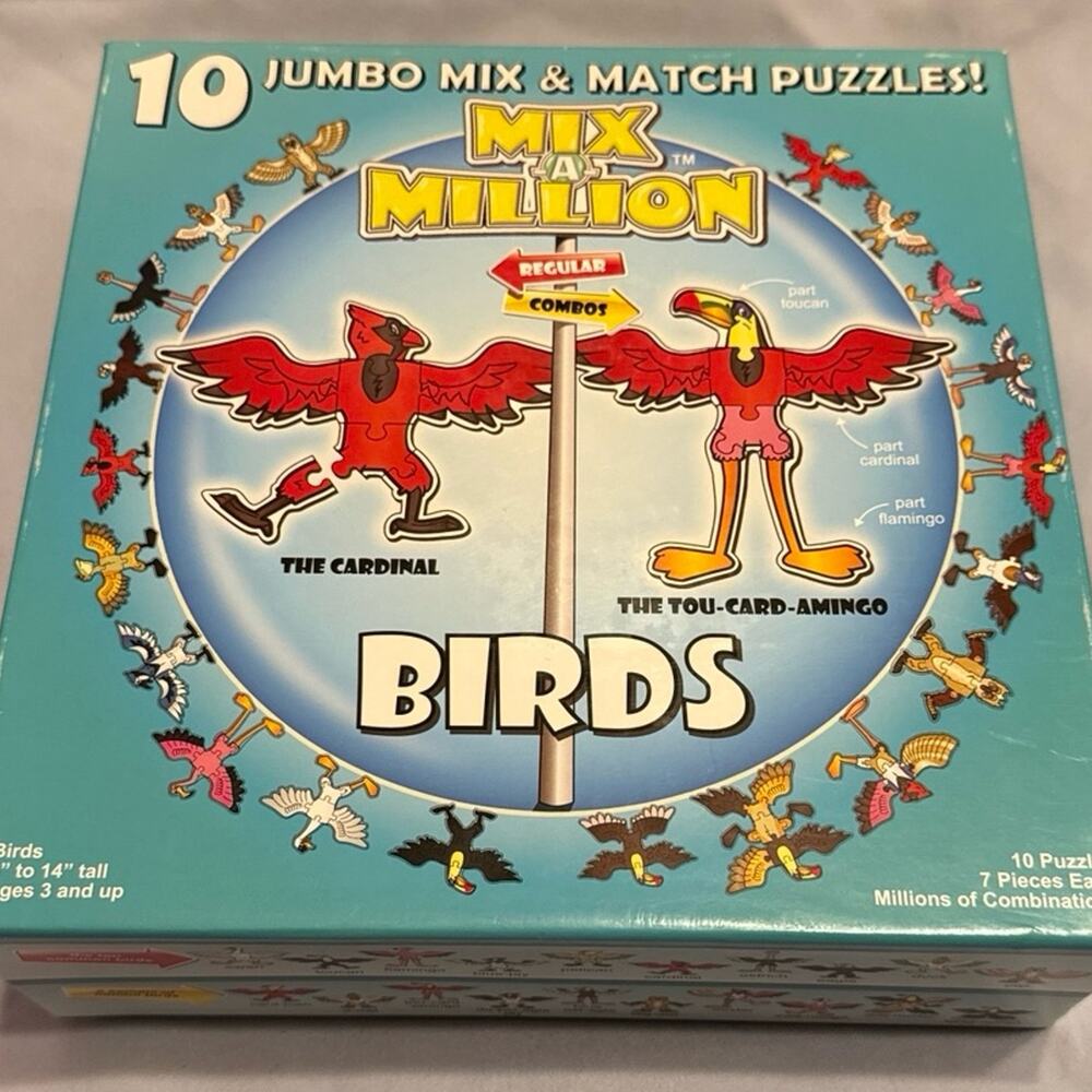 GUC Mix-a-Million brand Birds 10 Puzzle Set